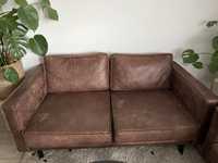 Sofa WEST 2-osobowa brązowe obicie