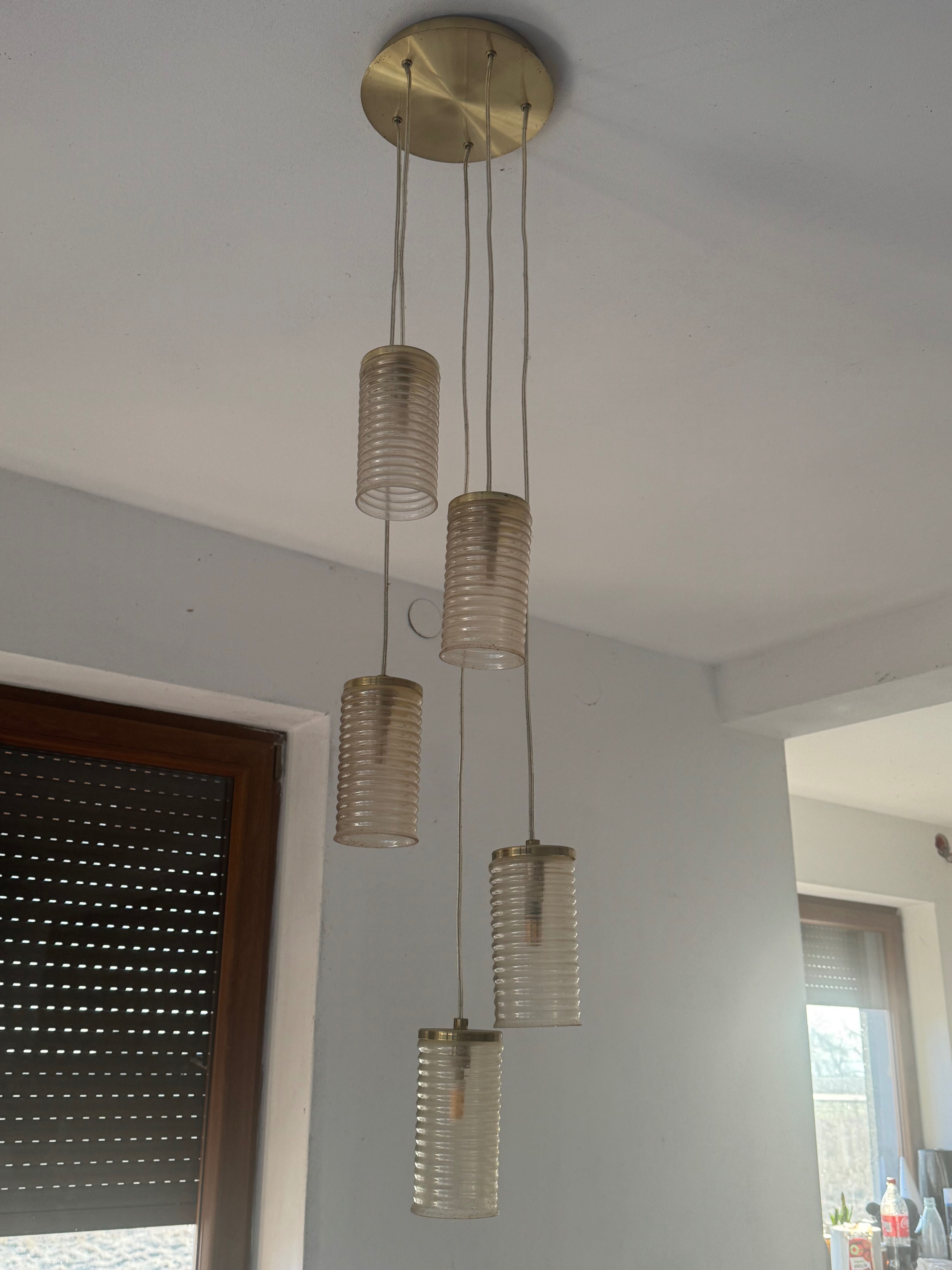 Lampa wisząca, 5 kloszy