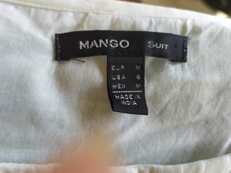 Vendo vestido branco com bordado Mango M/38