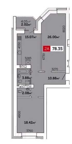 Продам Двокімнатну в Новобудові , з Великими Кімнатами