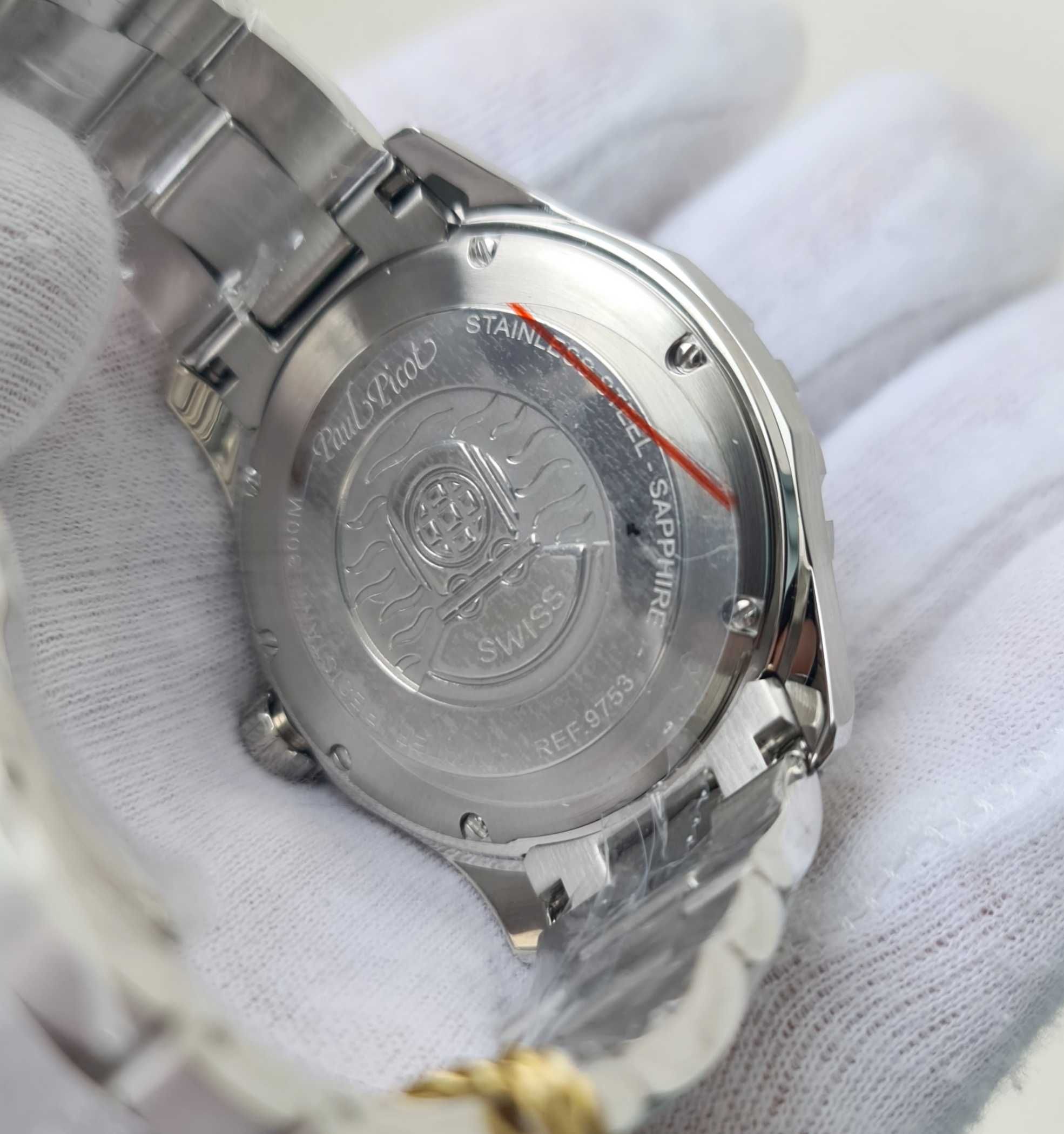 Чоловічий годинник Paul Picot SUB 300 Black ref. 9753 Automatic новий
