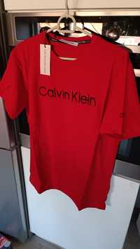 T-shirt męski rozmiar M kolor czerwony CK