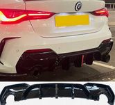 Dyfuzor Dokładka Tył LED BMW G22 G23 G26 CZARNY POŁYSK