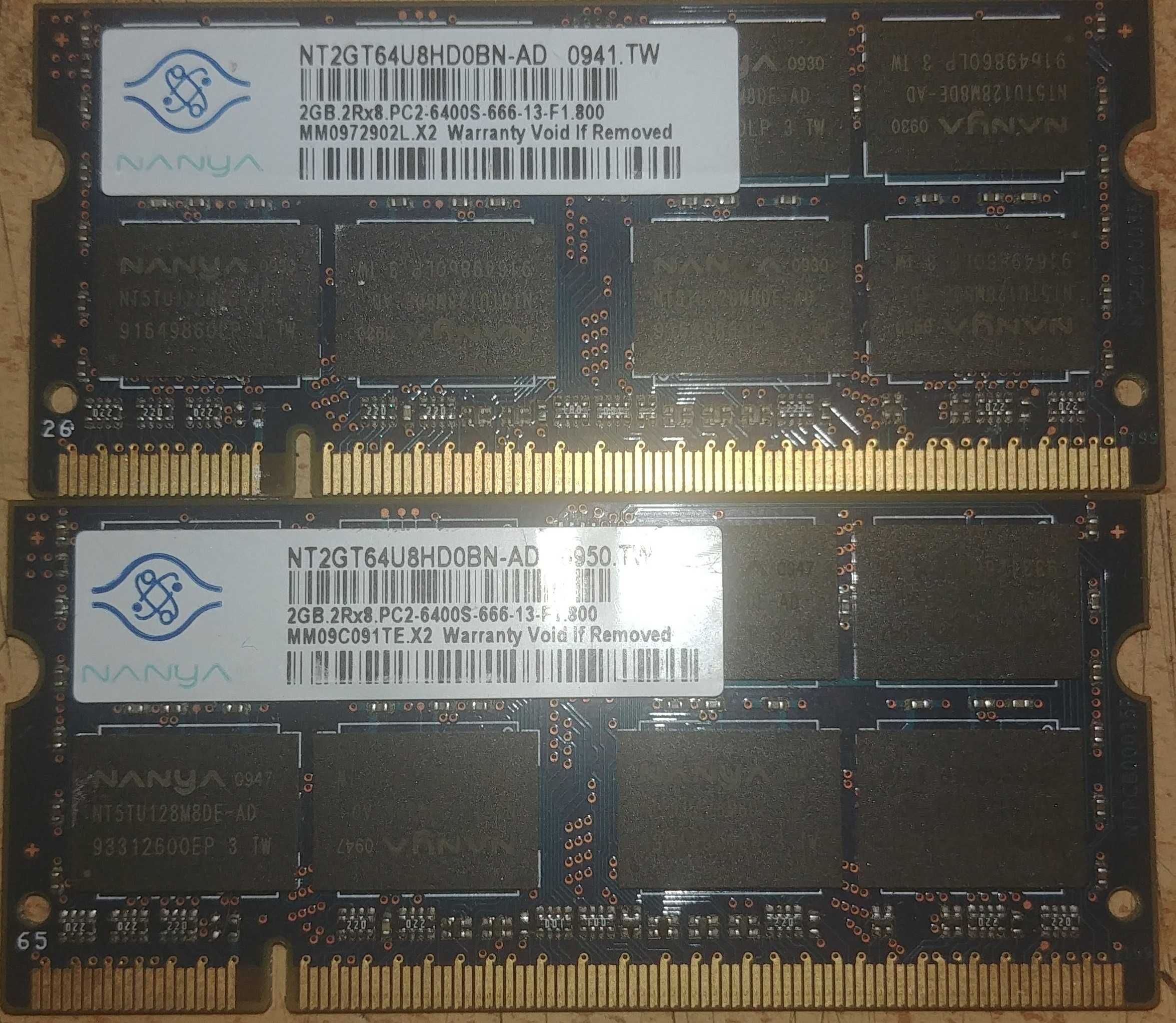 Оперативна пам'ять Nanya SODIMM DDR2 4Gb (2Gb+2Gb)