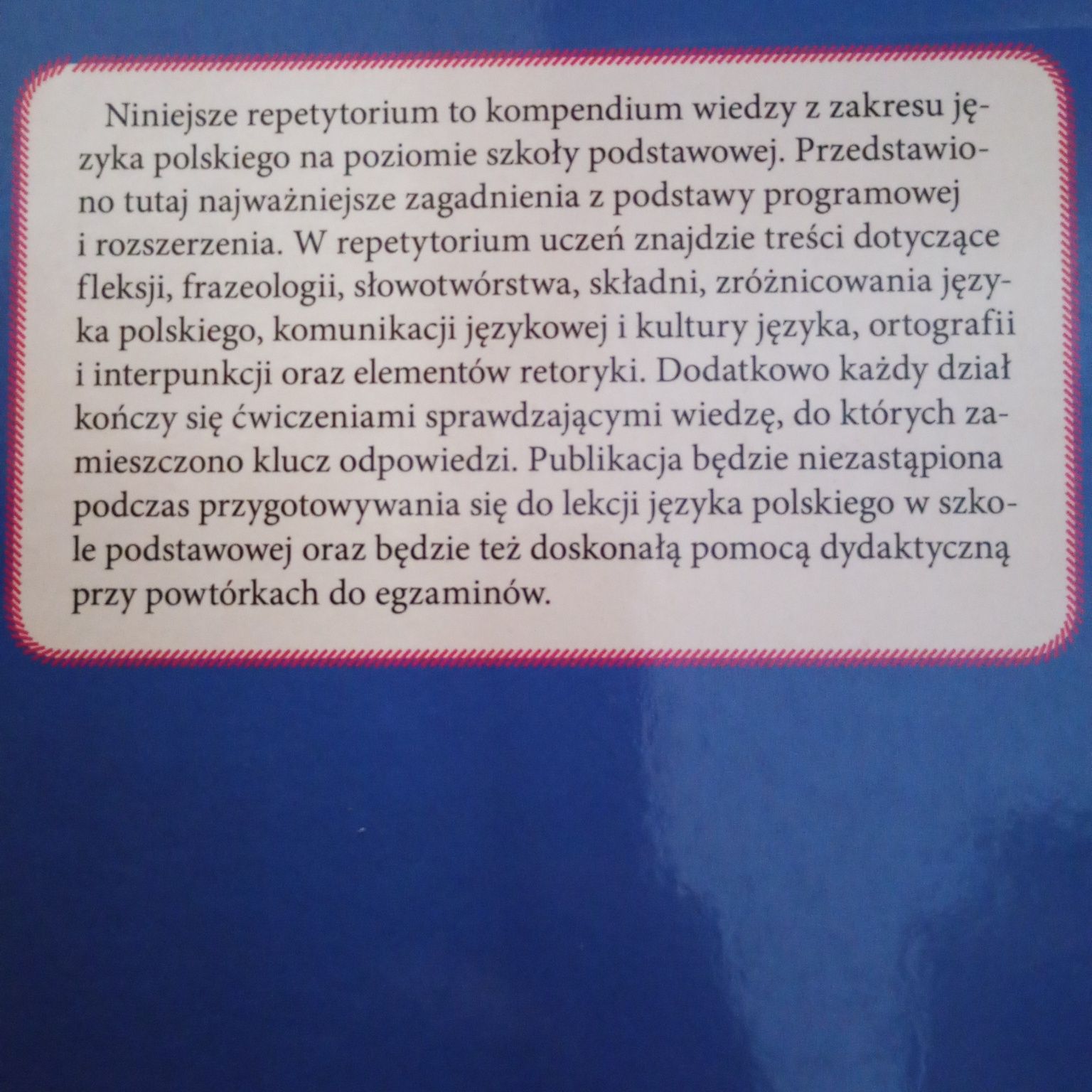 Repetytorium gramatyka ortografia interpunkcja klasa 7-8