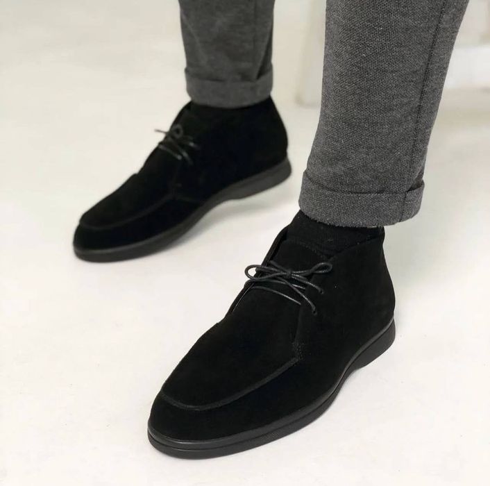 Черевики Зимові чоловічі Замшеві Лофери LORO PIANA! Замша + БАЙКА!