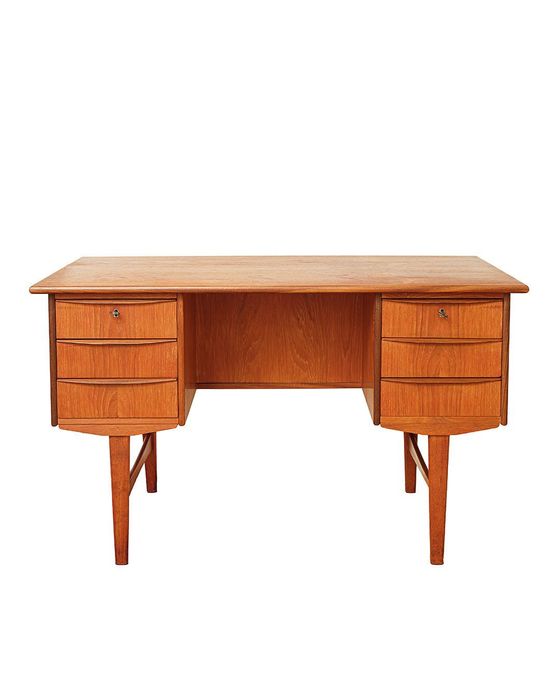Duńskie biurko, drewno teak, lata 70-te. Mid century modern.