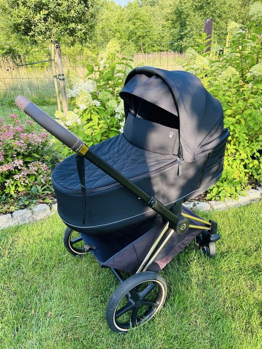 Wózek Priam Cybex Lux Deep Black Golden Rose