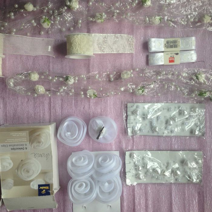 Dekoracje/ozdoby, perełki, różyczki,girlandy, wstążki,ślub, chrzciny ,