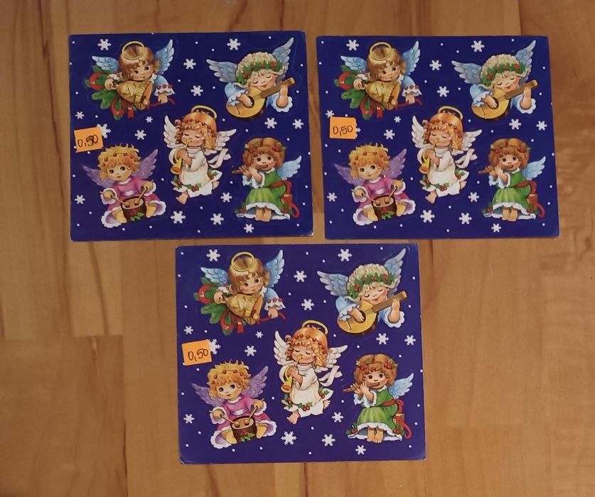 Anioł aniołek zestaw naklejek z 127 aniołkami