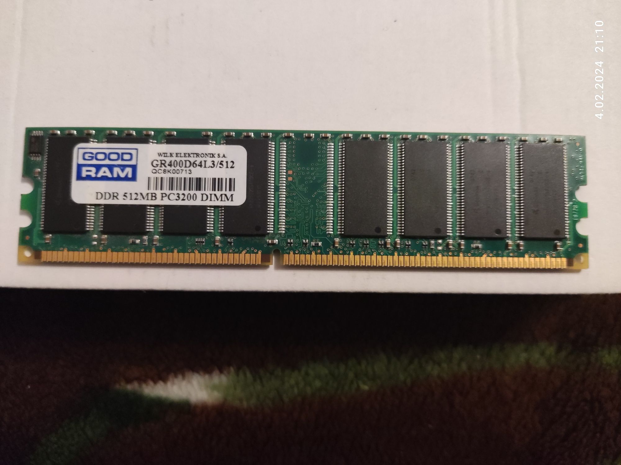 Pamięć Ram DDR GOOD RAM - 512MB
