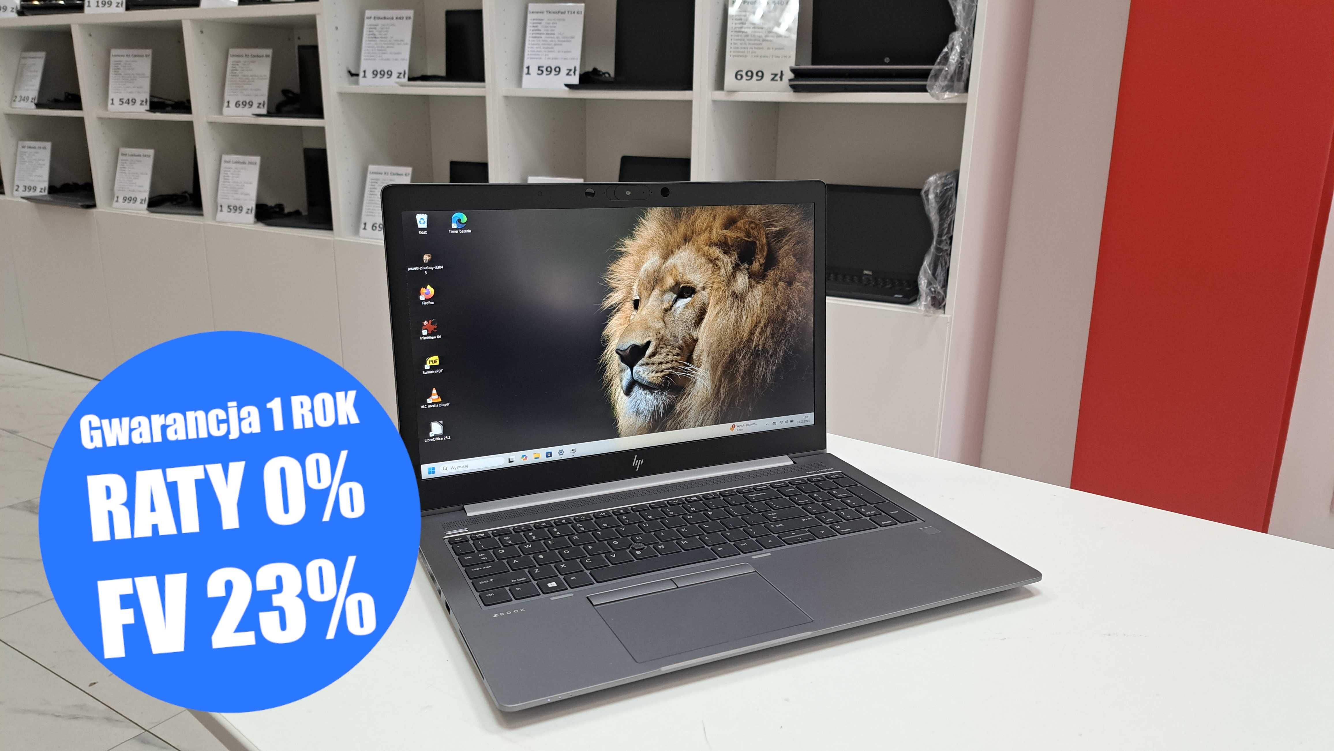 Świetny, biurowy HP ZBook 15u G6 i7-8gen 32GB 512SSD IPS FHD Klasa A