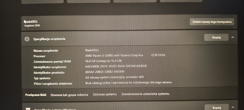 Laptop Dell Inspiron 5515