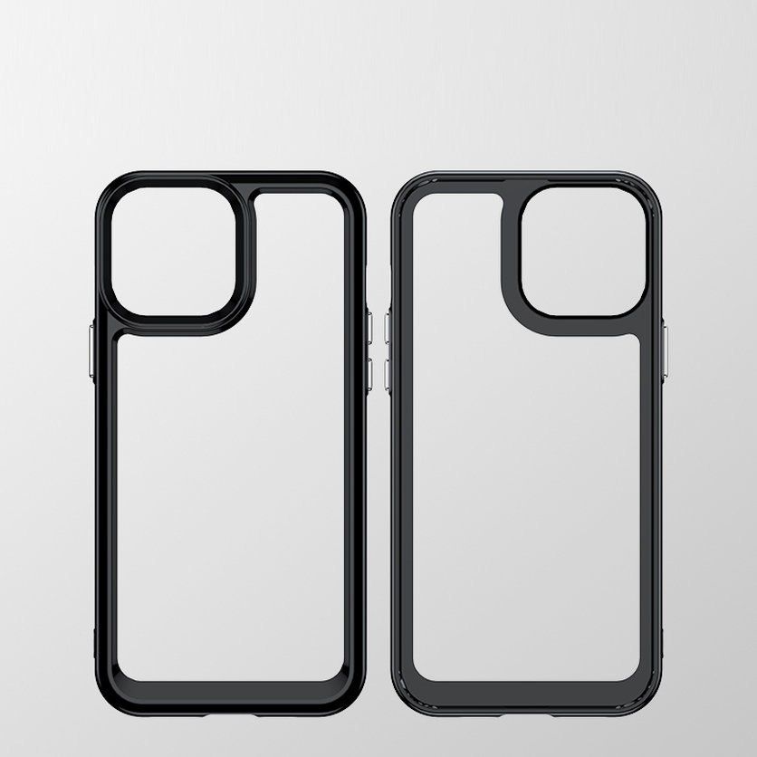 Etui Braders sztywny pokrowiec z żelową ramką iPhone 13 Pro Max czarny