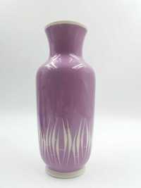 Ładny fioletowy porcelanowy wazon New look PRL