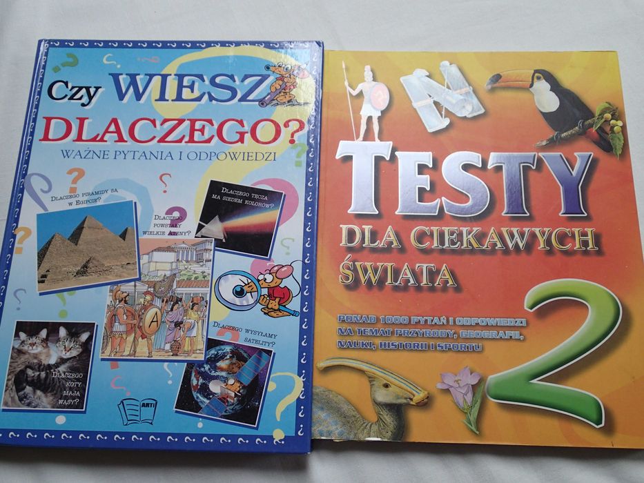 3 Książki Czy wiesz dlaczego? 1000 pytań i odpowiedzi Testy
