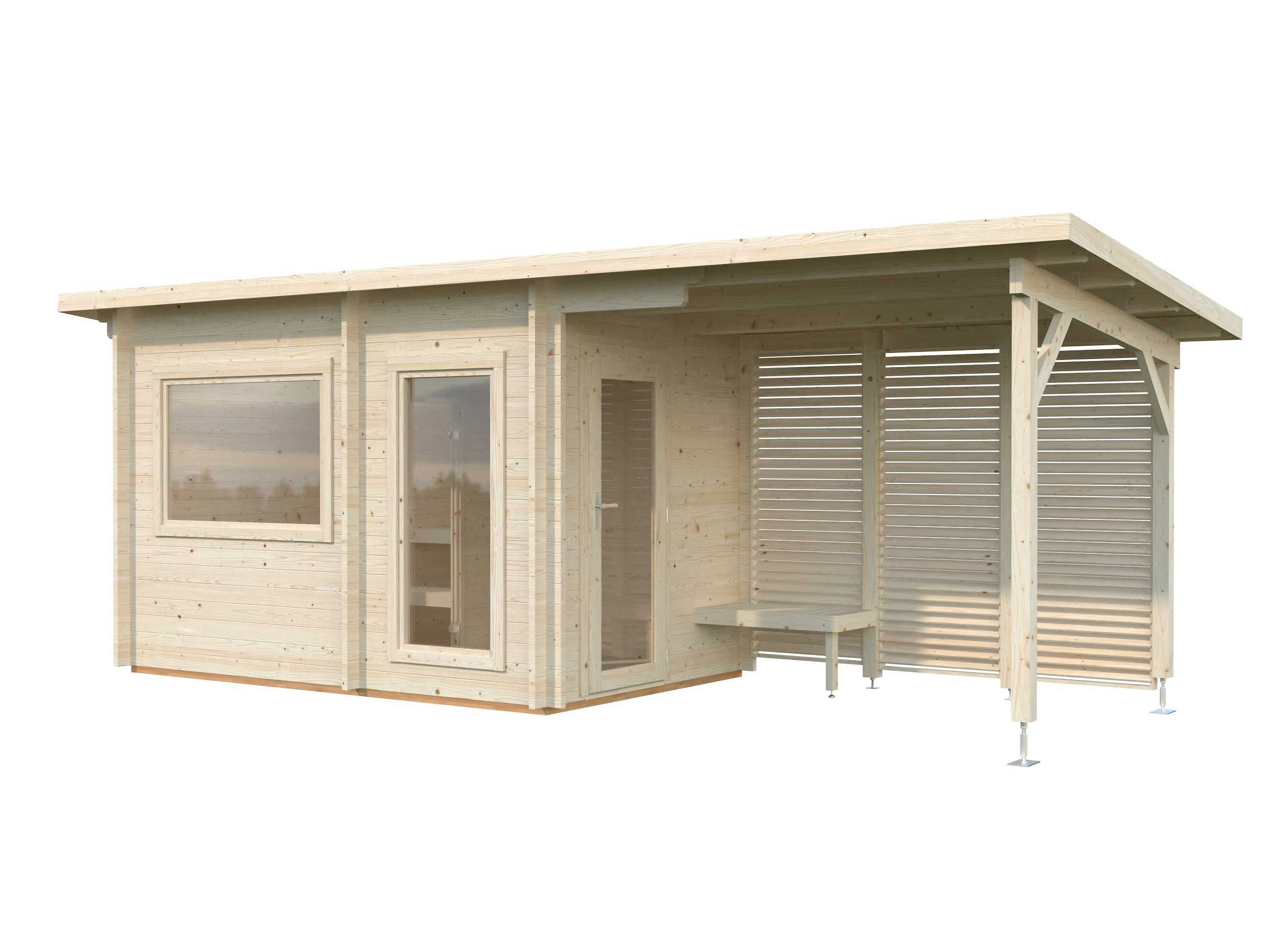 Sauna ogrodowa prostokątna, świerk skandynawski