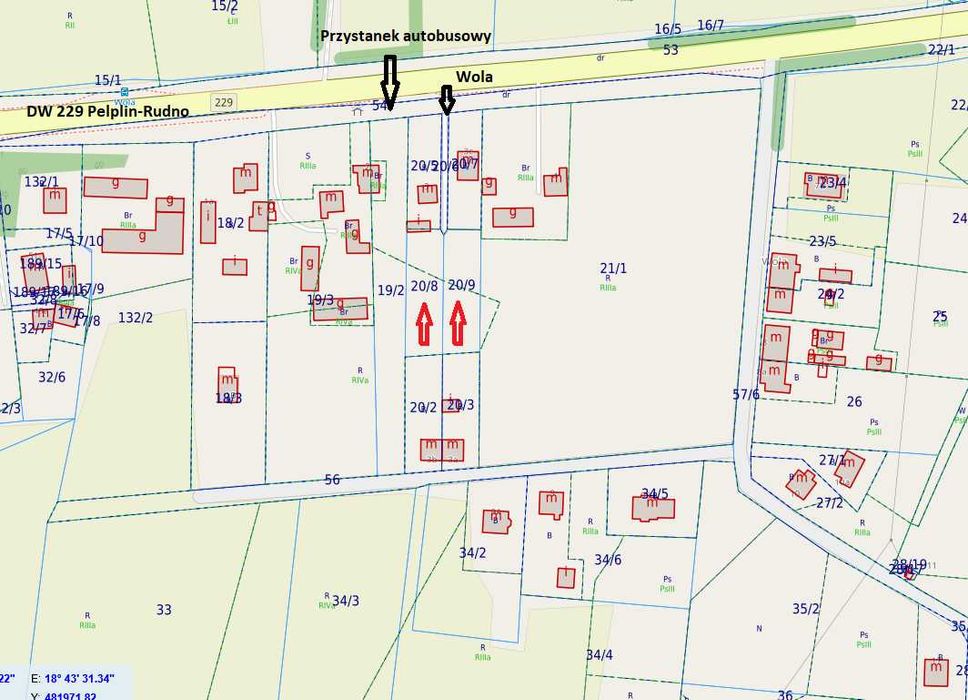 Działka budowlana z MPZP miejscowość Wola 847 m2