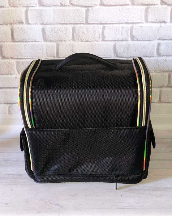 Сумка мастера бьюти- кейс съемные перегородками  косметичками эко кожа