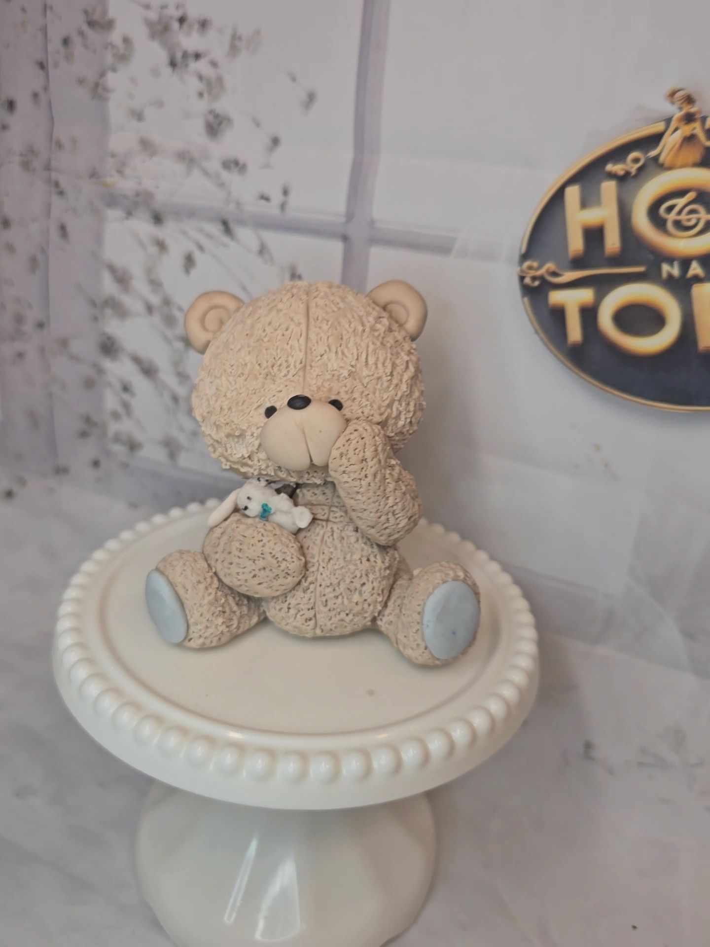 Figurka misia na tort dekoracja z masy cukrowej