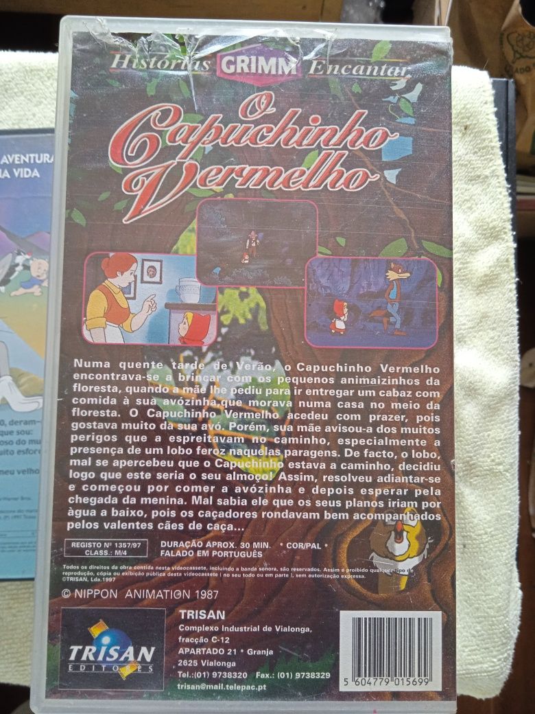 Lote de 4 Vhs infantil originais