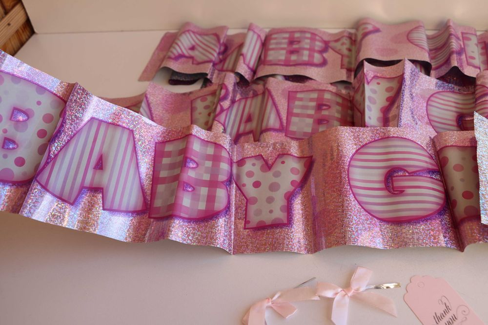 гпрлянда розтяжка дівчинка рожева на бебі шауер нова