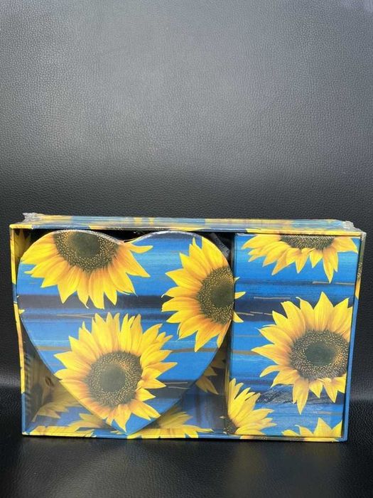 Zestaw pudełek prezentowych 3 sztuki słonecznik