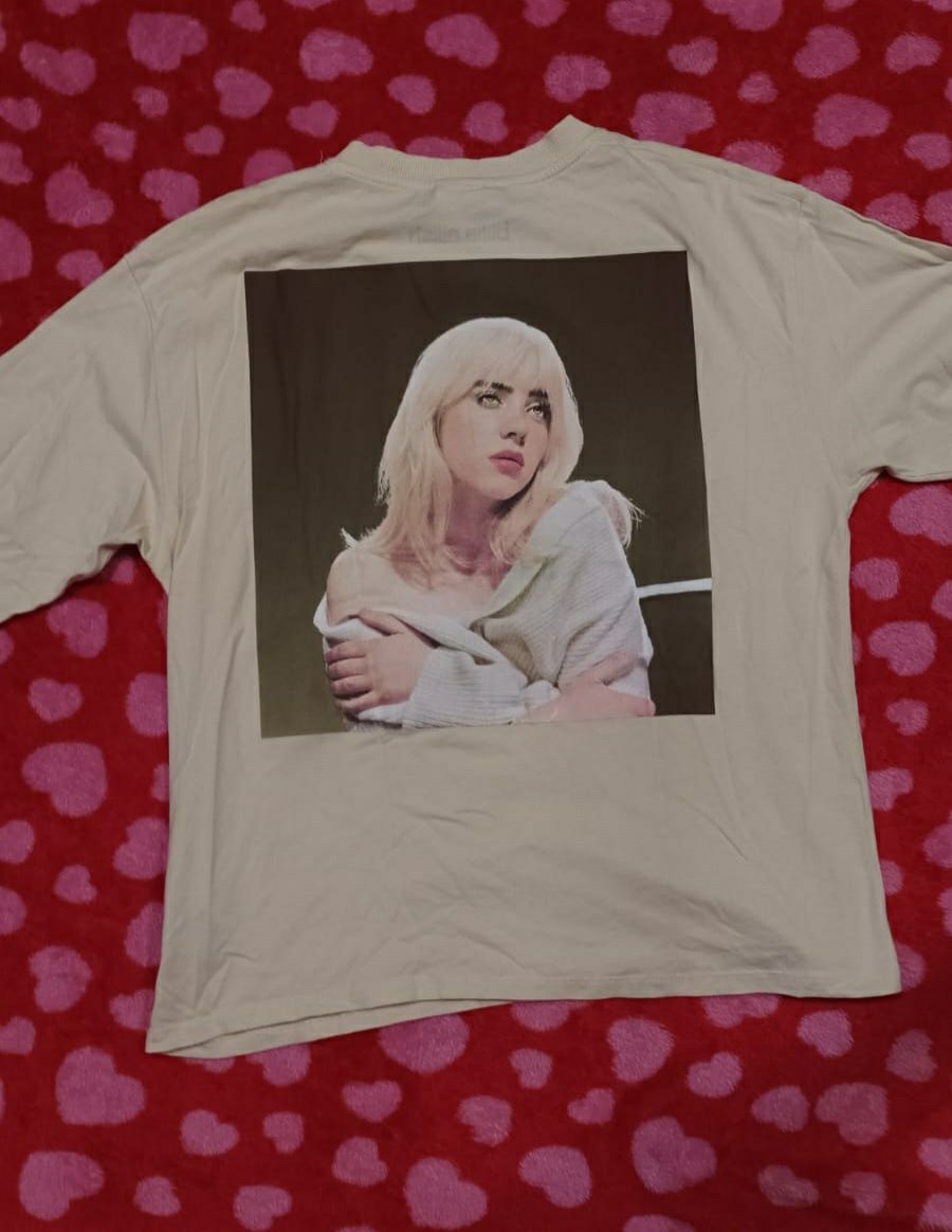 Camisola manga comprida Billie Eilish 11/12 Bege