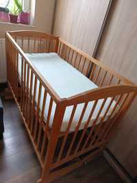 Drewniane łóżeczko z kołyską! 120*60cm niższa cena do 7 maja!