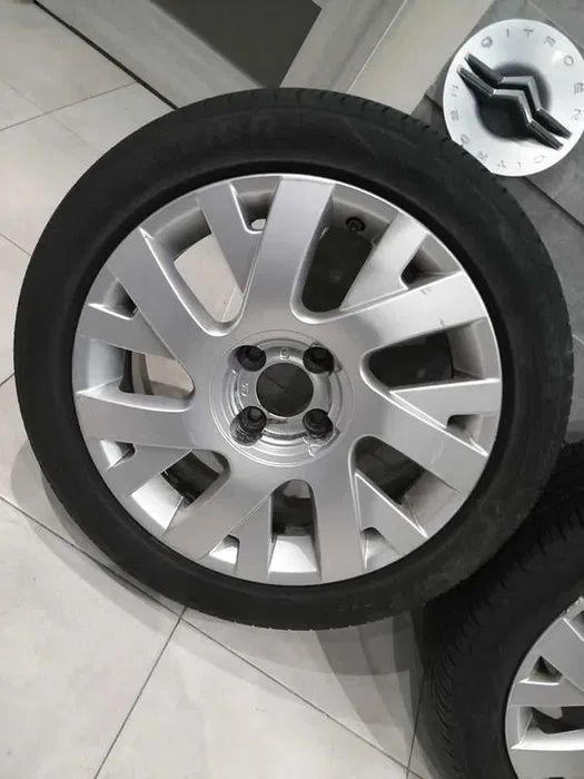 KOMPLET oryginalnych KÓŁ Alufelg r 17 Citroen C4 I 04-10 4x108 z opona