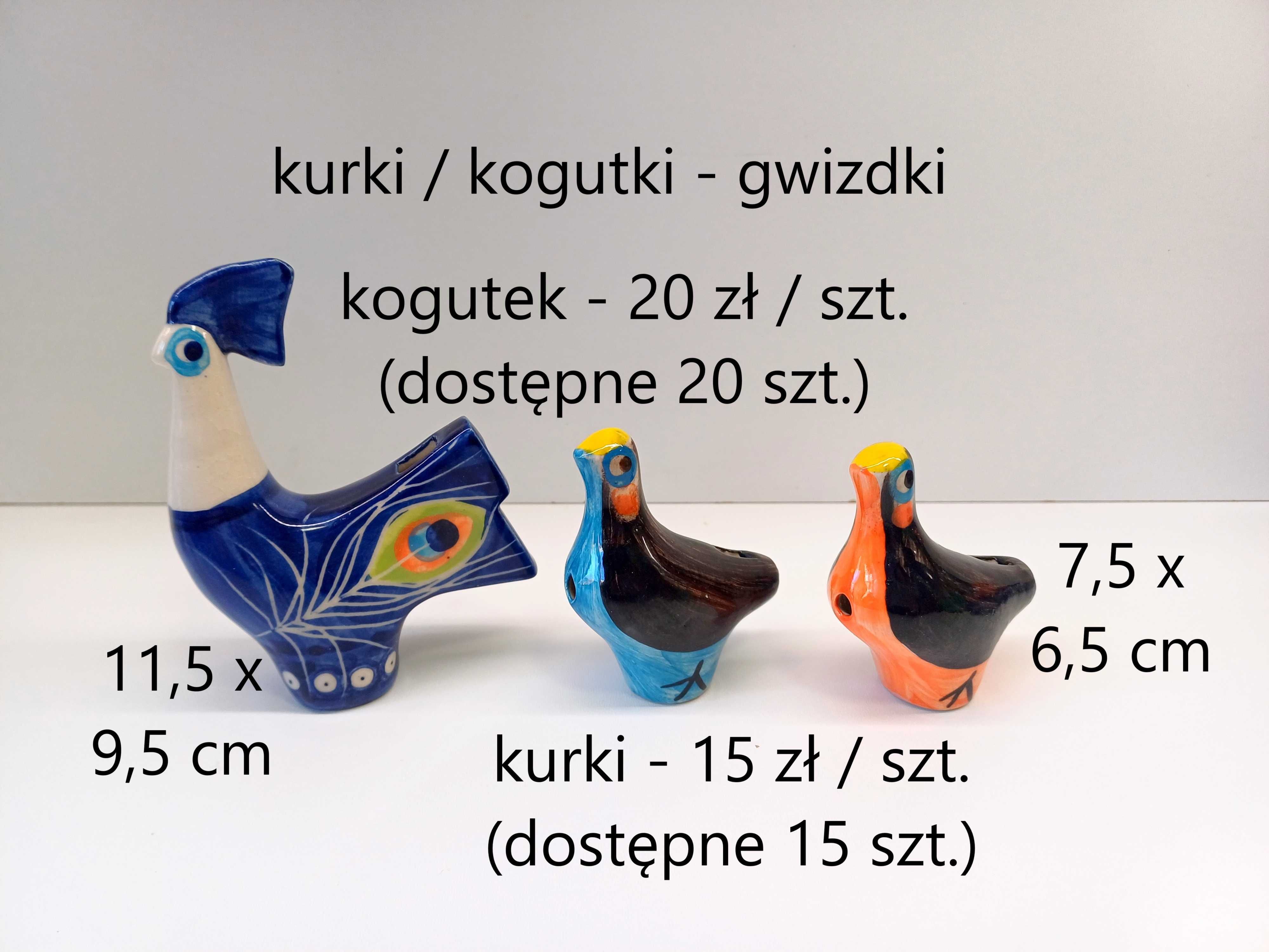 Oryginalna CERAMIKA BOLESŁAWIECKA pisanki jajka kurki kogutki talerz