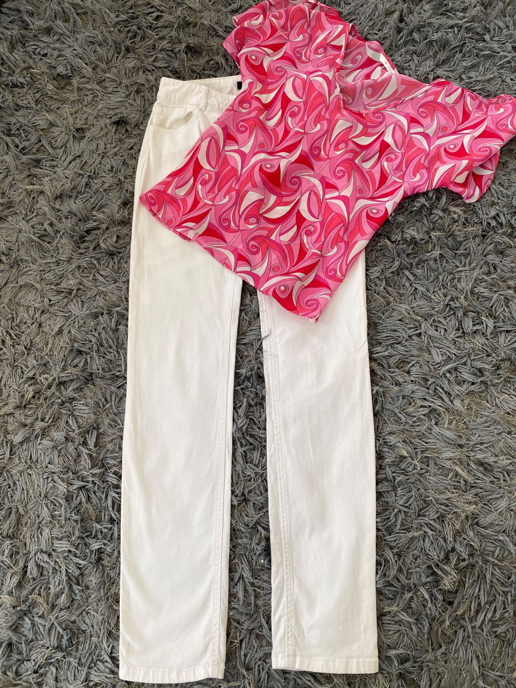 Spodnie biale, damskie F&F ( small)