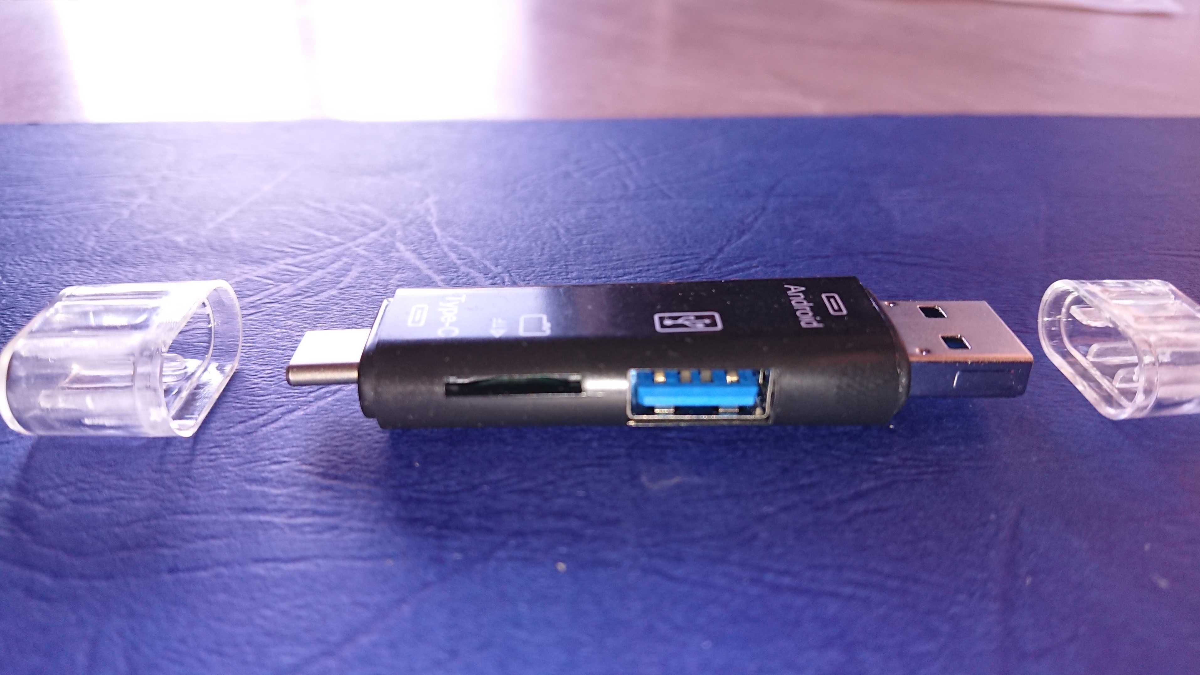 OTG Reader (5 в 1), смарт-картридер micro-USB, Type-C, SD-card адаптер