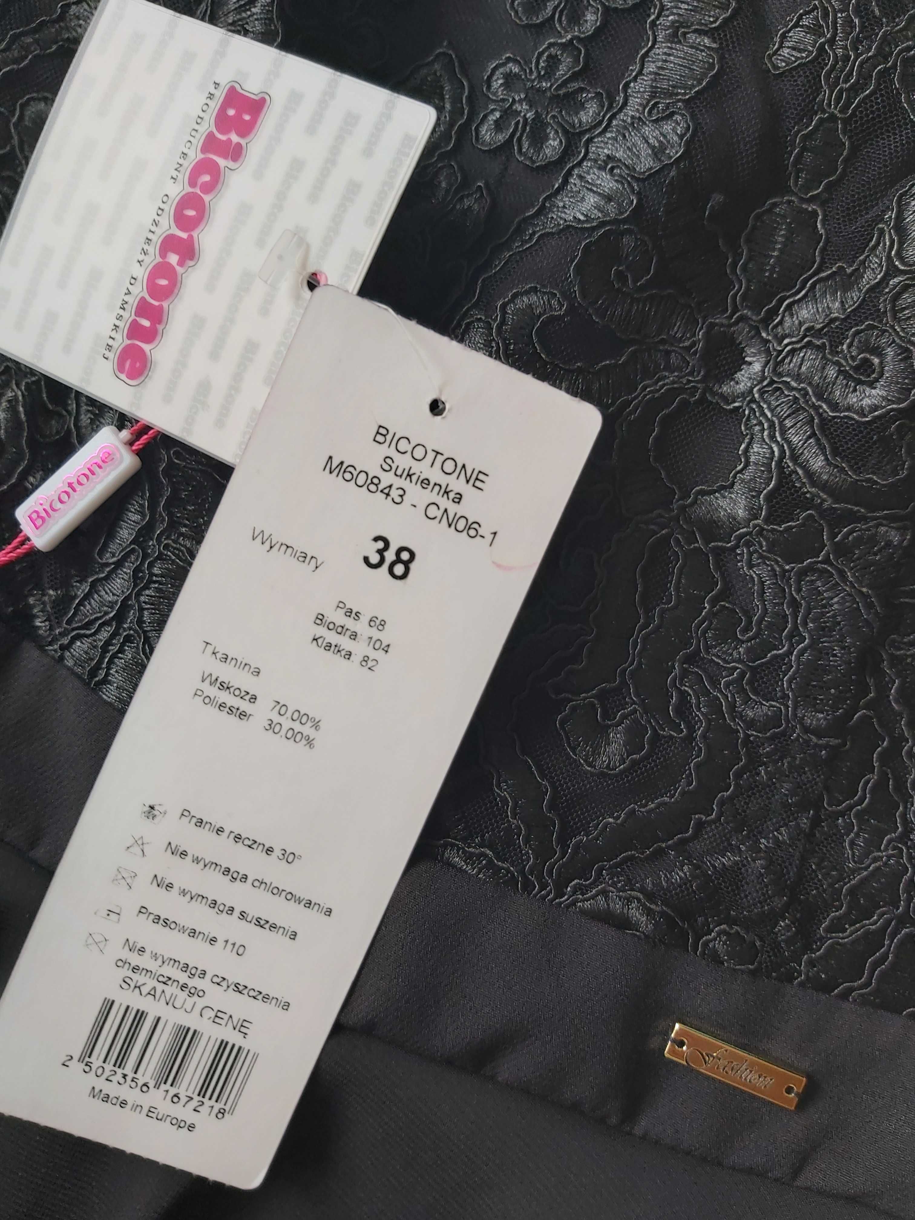 Elegancka sukienka  studniówka, osiemnastka BICOTONE  Ptak Moda Nowa