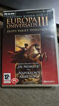 Europa universalis III złoty pakiet dodatków PC CD-ROM gra retro