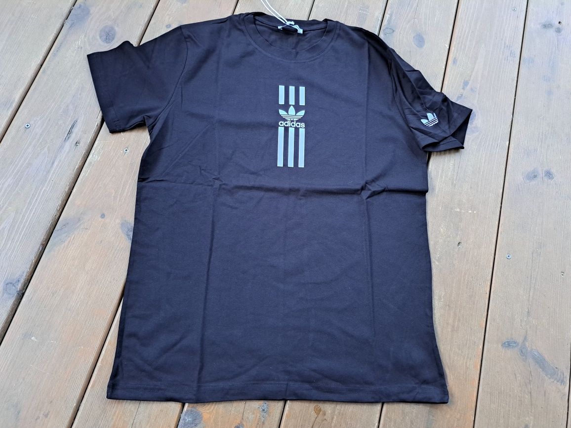Nowa koszulka męska t-shirt bawełniany kolor czarny L