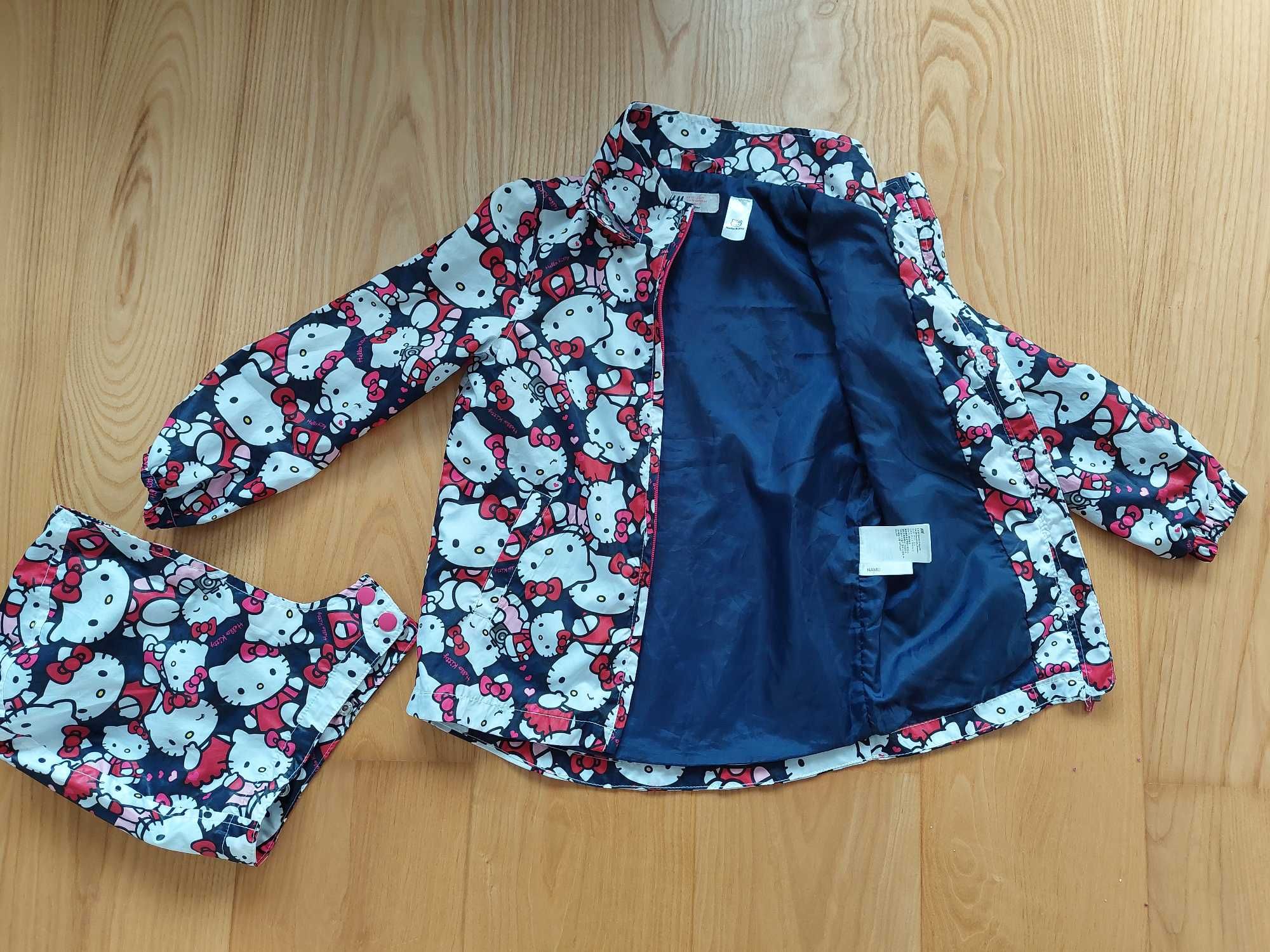 Kurtka, wiatrówka Hello Kitty H&M rozm 122 (6/7lat)