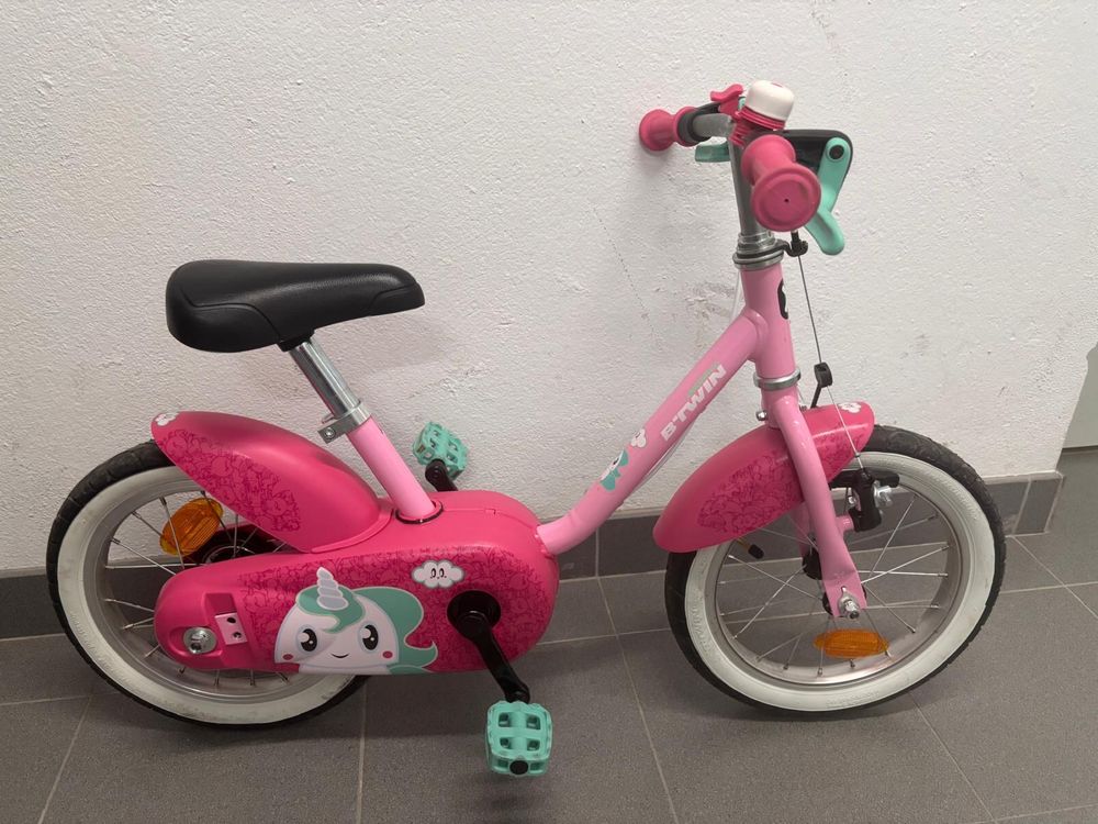 BICICLETA 14 polegadas 500 Unicórnio B'TWIN 3-5 anos