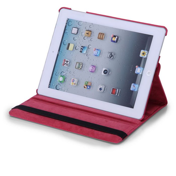 SKÓRZANE ETUI 360 Samsung Galaxy Tab E 9.6 T560 T561 ciemny róż