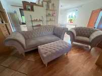 Komplet wypoczynkowy sofa szezlong pufa  fotel Agata Meble