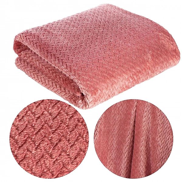 Koc 70x160 CINDY3 Flanelowy Narzuta Pled Fotelówka