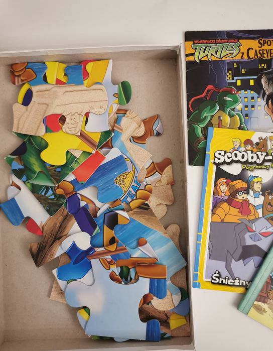 Zestaw Kubuś Puchatek puzzle ksiązki układanki