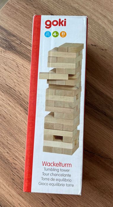 Jenga Wieża Duża Drewniana GOKI