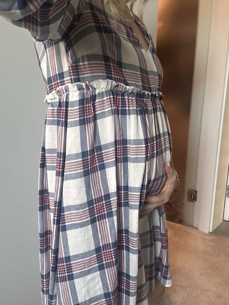 Sukiena zara krata nowa s/m ciazowa
