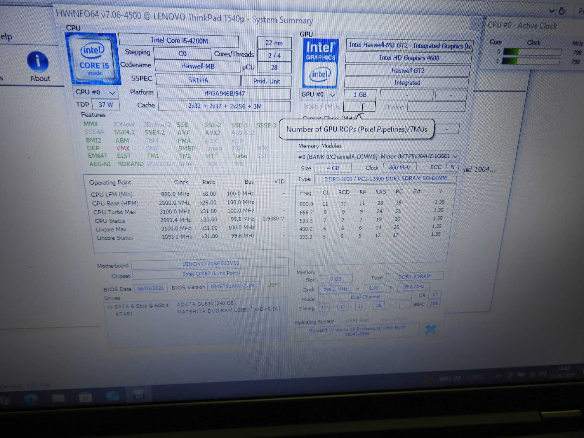 Laptop Lenovo ThinkPad T540p i5-4200M