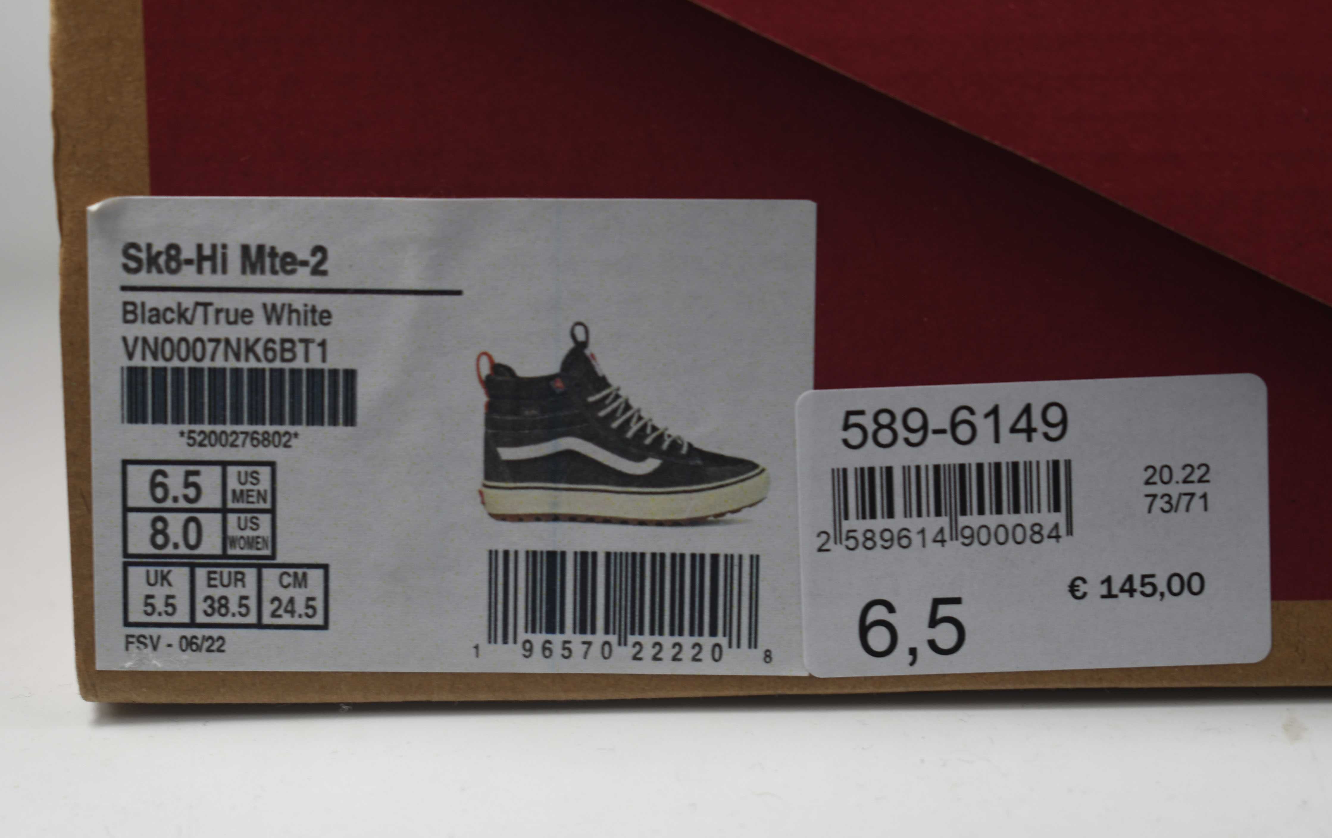 Nowe Buty Vans Sk8-Hi MTE-2 r. 38,5