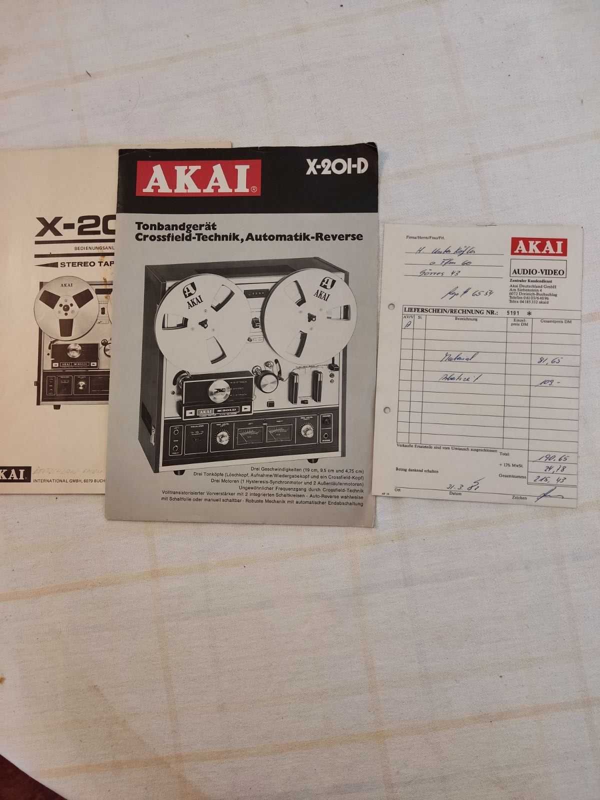 Продам магнітофон Akai 201 D
