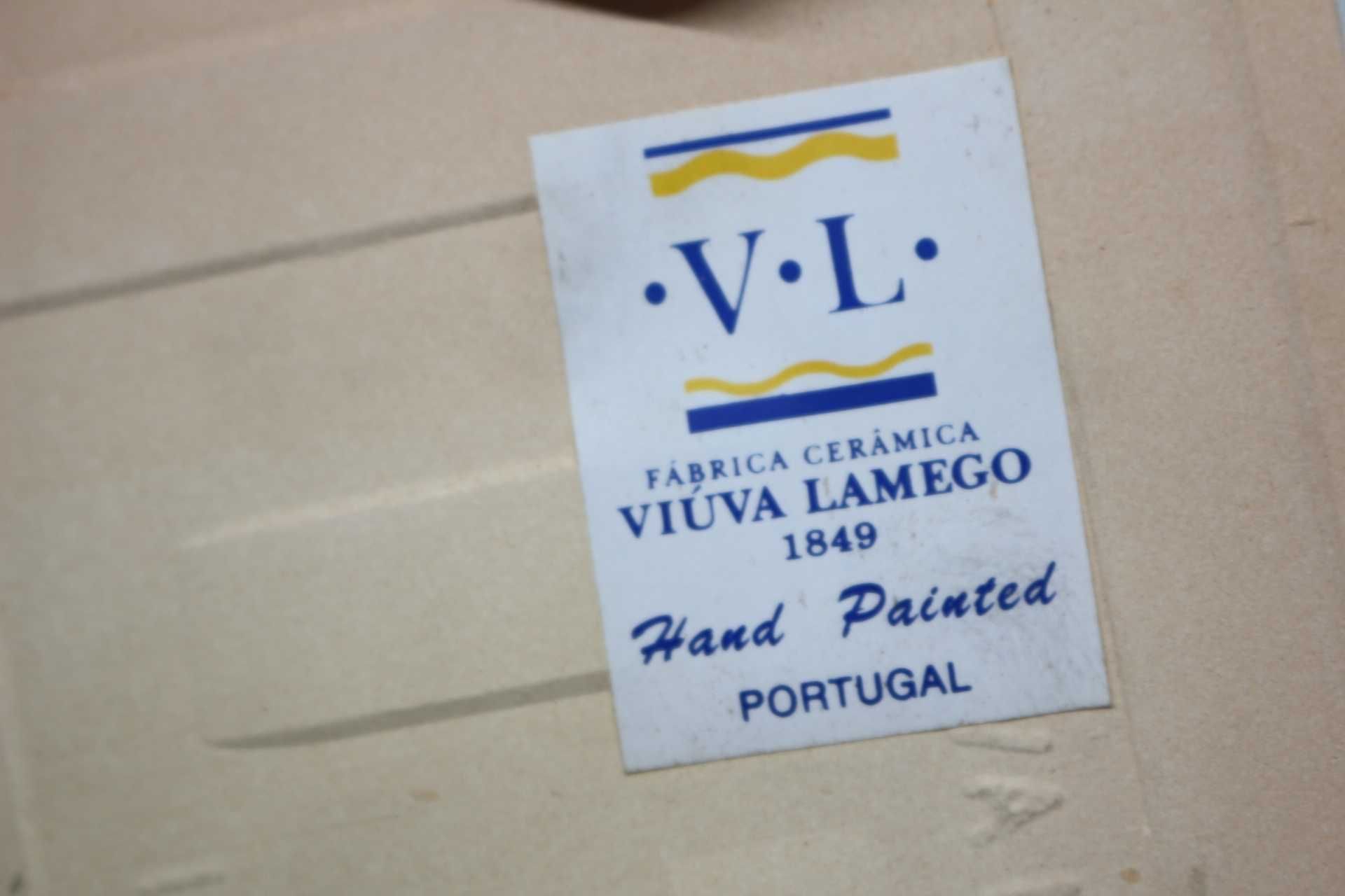 Azulejo Produção Viúva Lamego Pássaro Amarelo e Azul com embalagem