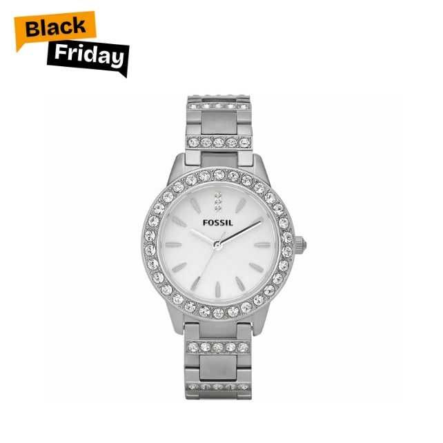 Fossil ES2362 Jesse. 34 мм, кристали, срібний браслет. Оригінал! SALE!