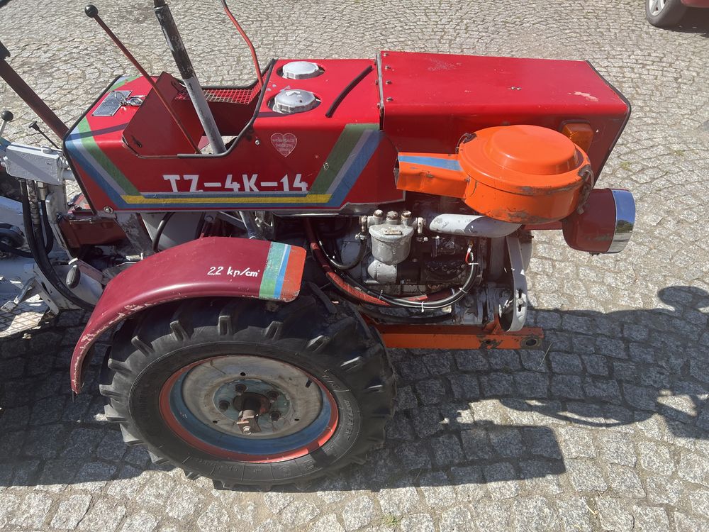 Traktorek Łamany Tz 4k 14 + Przyczepa w bardzo dobry stan ogrodniczy